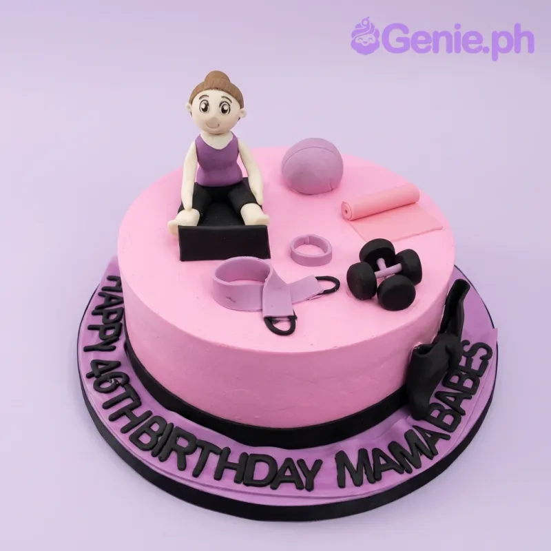 Fitness Women Cake Design