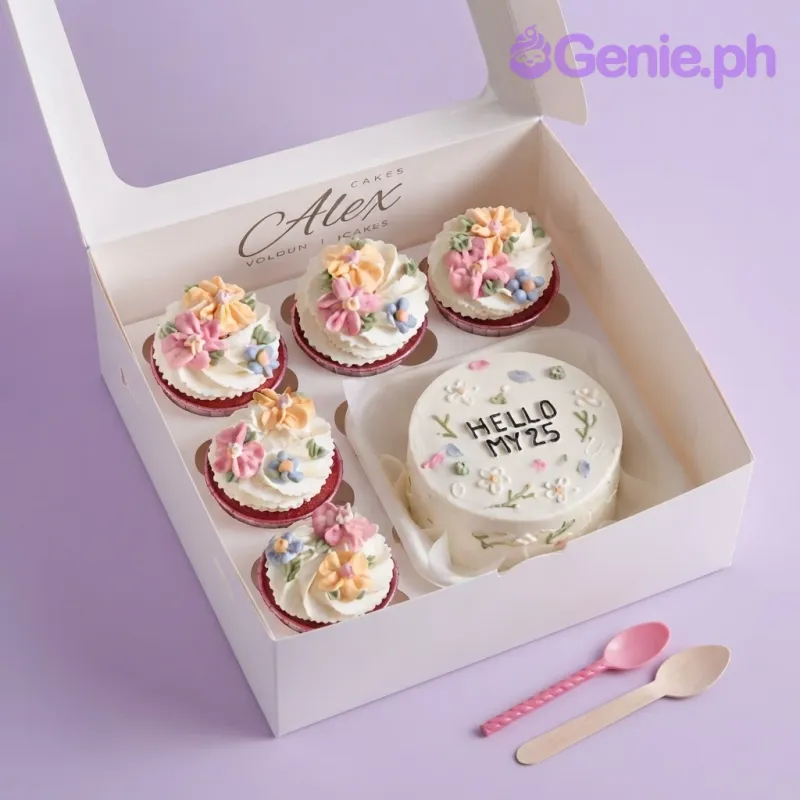 Floral Bento Cupcake Set Cupcakes