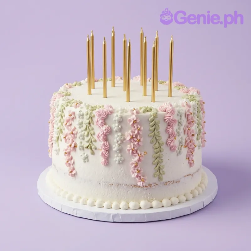 Floral Piped Cake