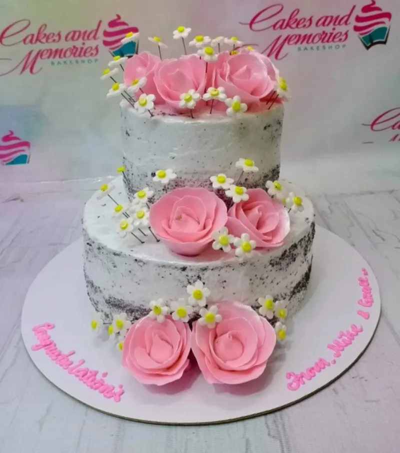 Floral Semi-naked Cake