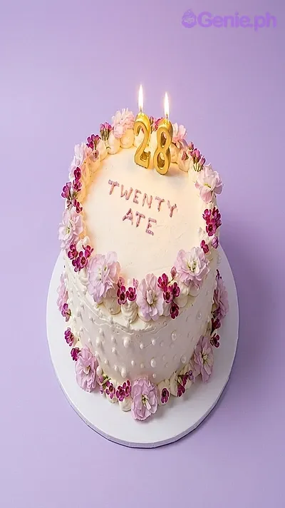 Floral Twenty Ate Cake