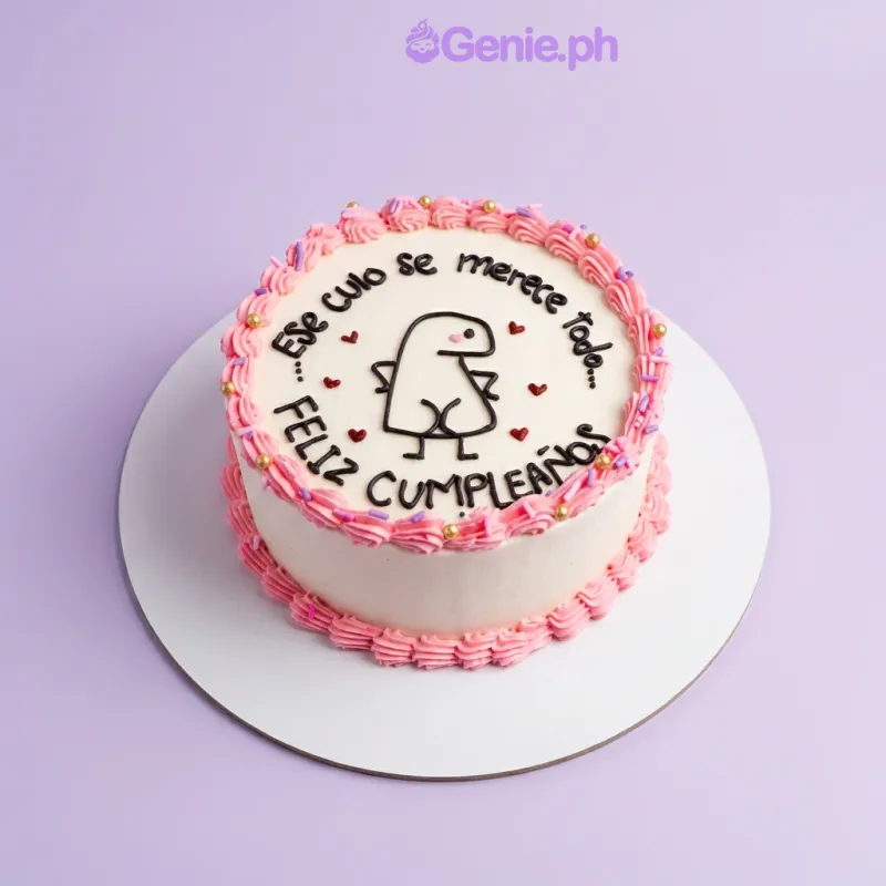 Flork Birthday Doodle Cake Design