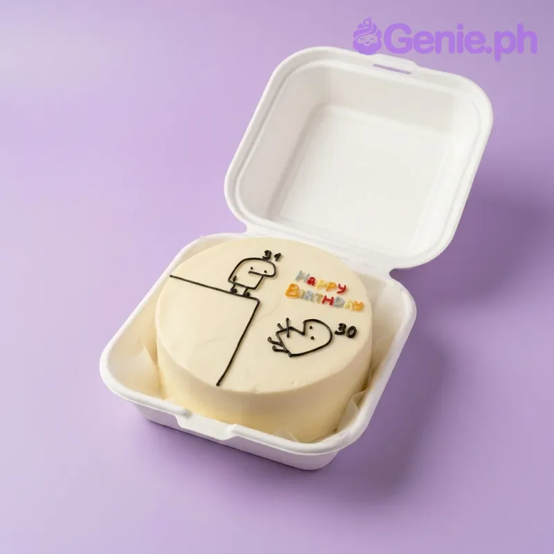 A white Bento cake themed around Flork Minimalist, featuring Flork character doodles and a colorful 'Happy Birthday' message. A white Bento cake themed around Flork Minimalist, featuring Flork character doodles and a colorful 'Happy Birthday' message.