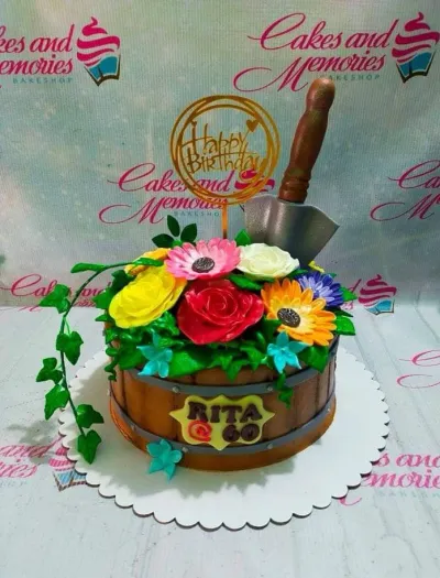 Garden Barrel Cake