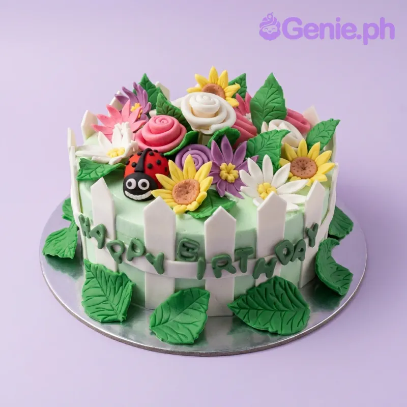Garden Bugs Cake Design