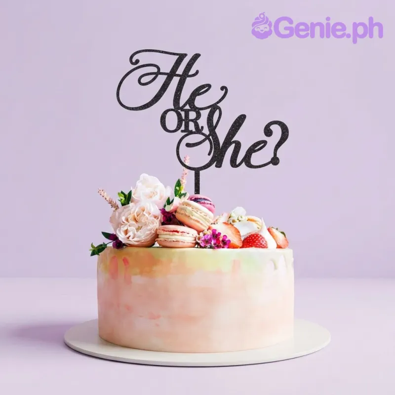 Gender Reveal Yellow Cakes Cake Design
