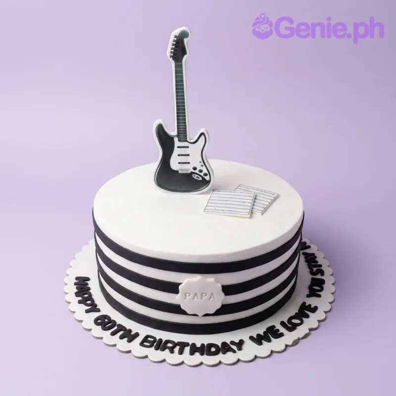 Guitar Birthday Music Cake Design