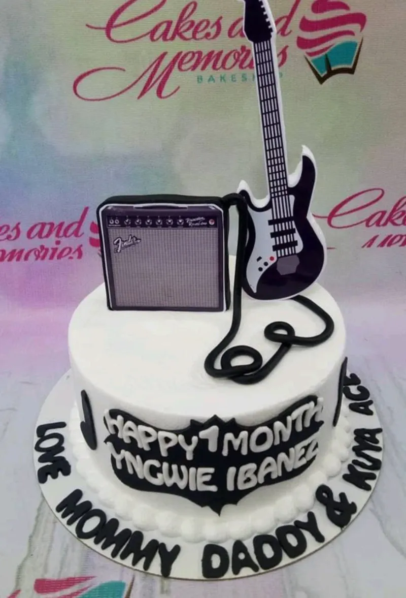 Guitar Music Cake