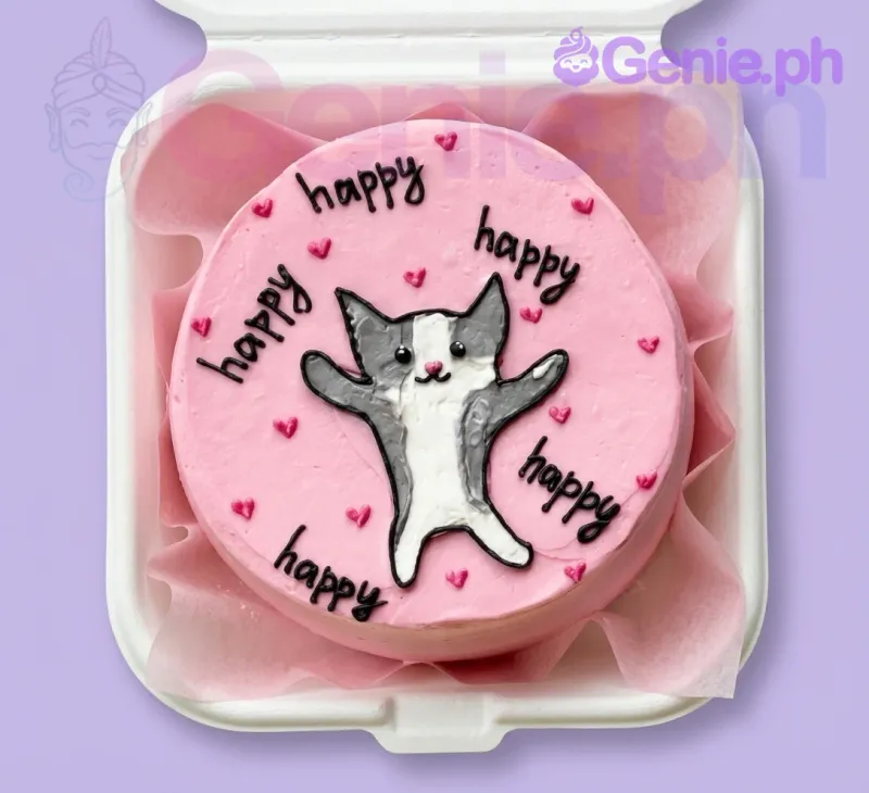 Happy Cat Bento Cake