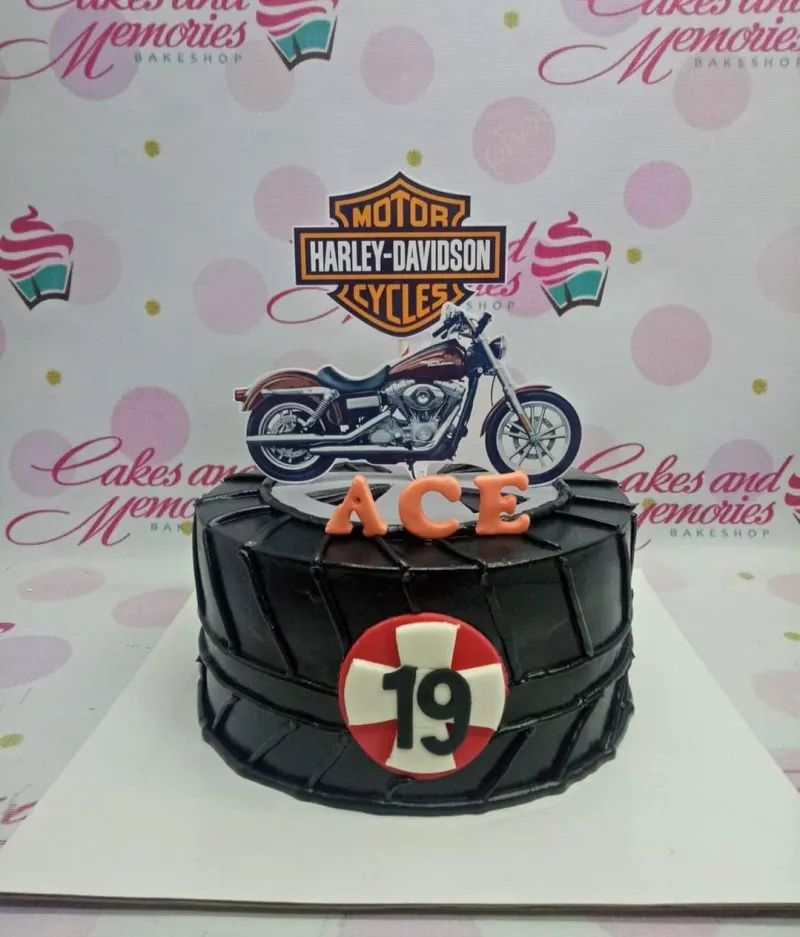 Harley-davidson Motorcycle Cake Design