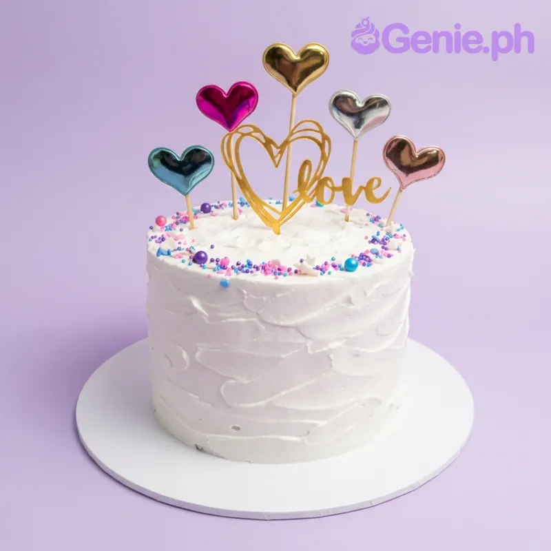 Heart Love Valentines Cake Design