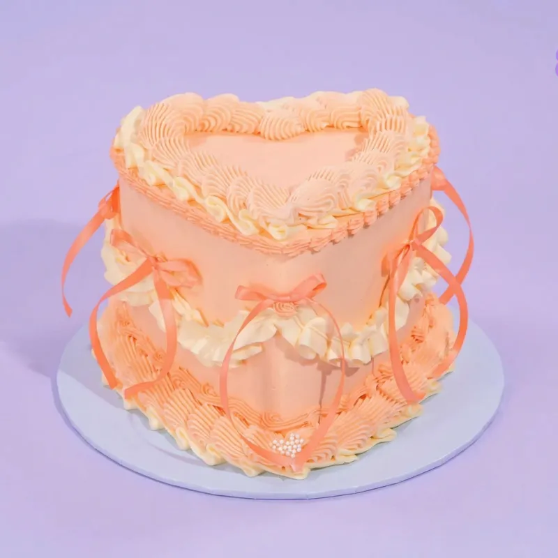 Heart Ribbon Cake