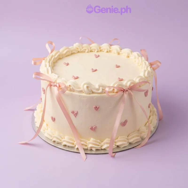 Heart Ribbon Cake