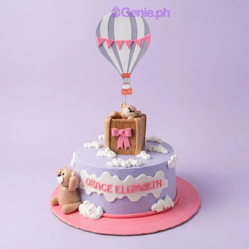 Hot Air Balloon Bear Cake