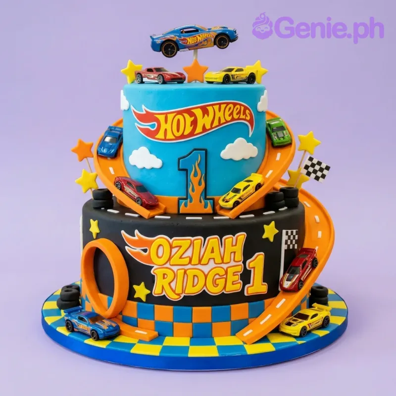 Hot Wheels Racing Cake Design