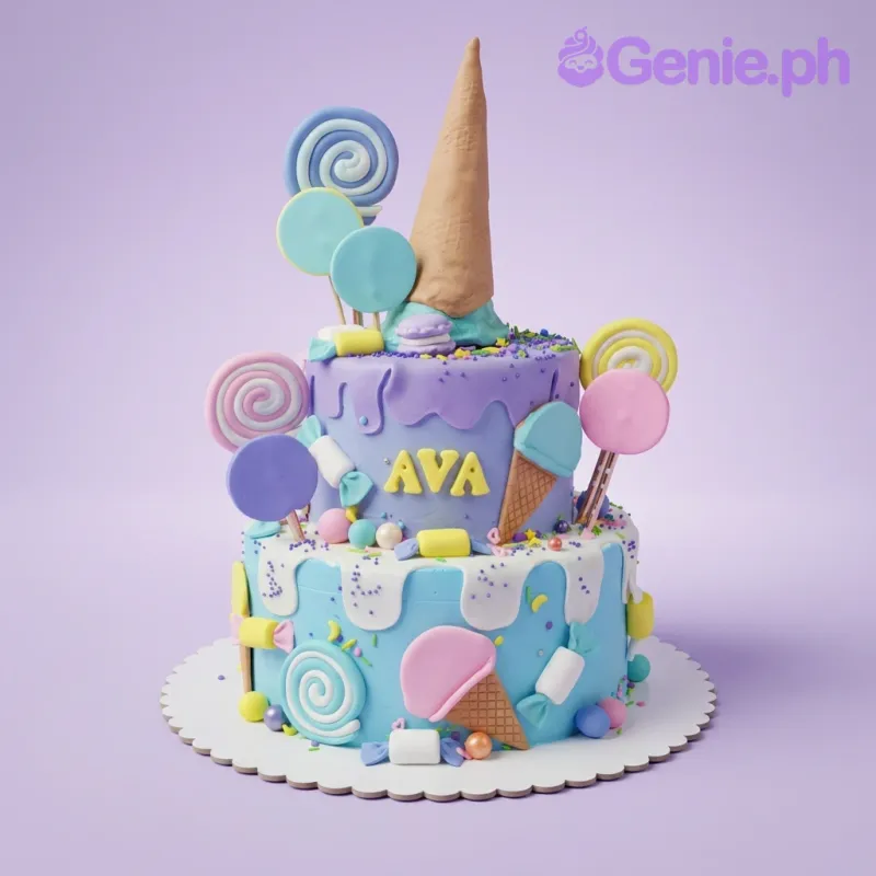 Ice Cream Candy Candyland Cake Design