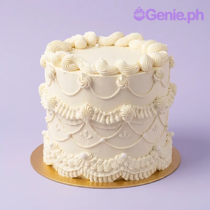 Ivory Vintage Lambeth Cake Design
