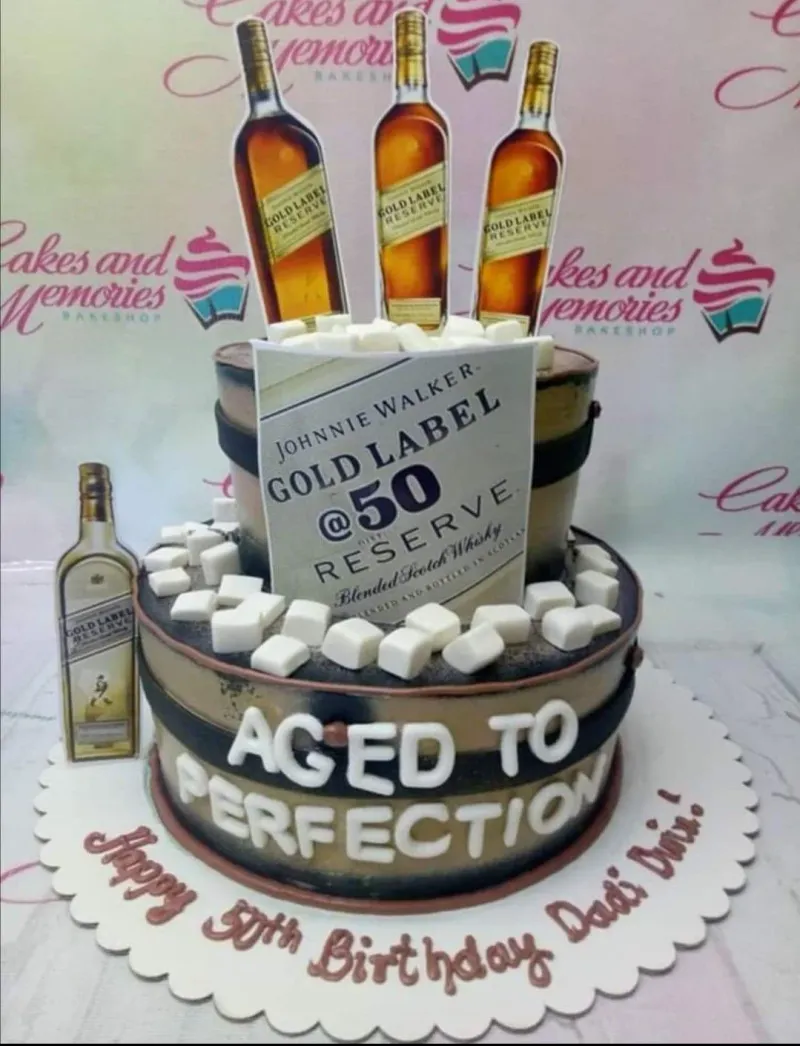 Johnnie Walker Fifty Cake Design