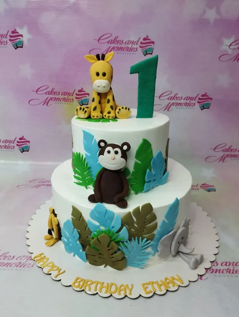 Jungle Safari Tropical Cake Design