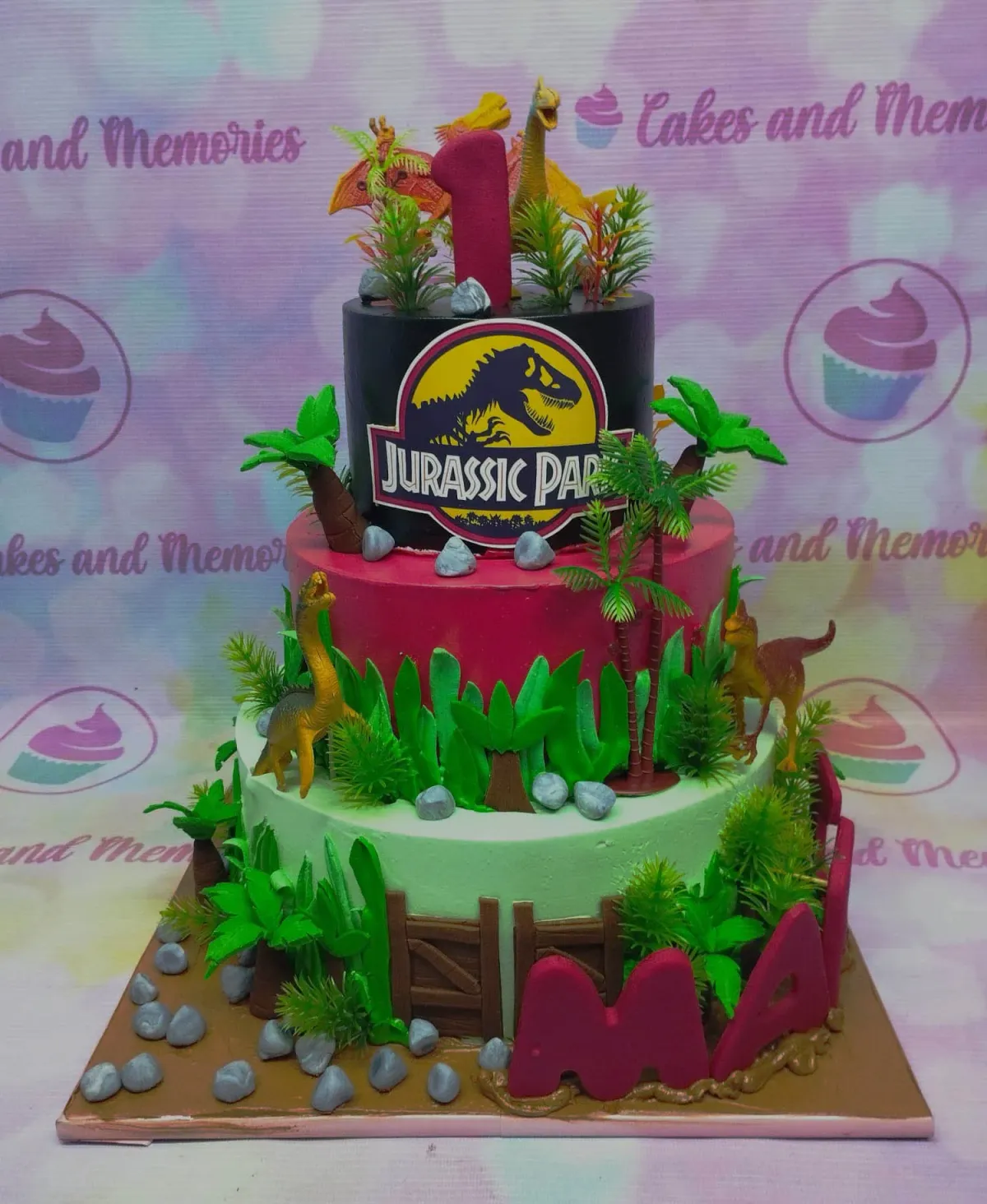 Jurassic Park Dinosaurs Cake Design