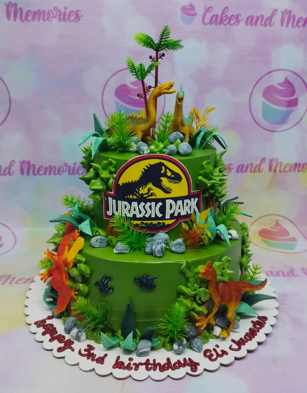 Jurassic Park Dinosaurs Cake Design