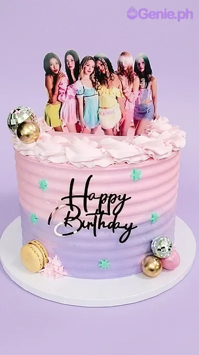K-pop Birthday Disco Cake Design