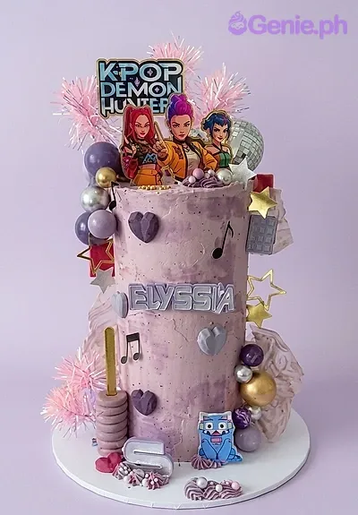 K-pop Demon Hunter Lavender Cakes Cake Design