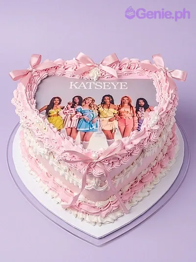 Katseye Kpop Ribbon Cake Design
