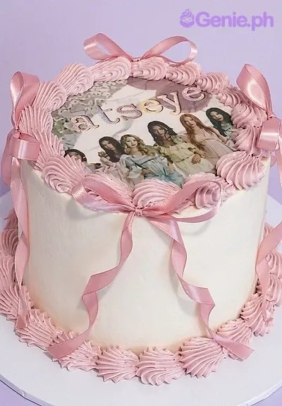 Katseye Kpop Ribbon Cake Design