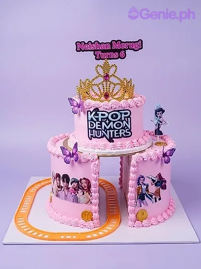 Kpop Demon Hunter Butterflies Cake Design