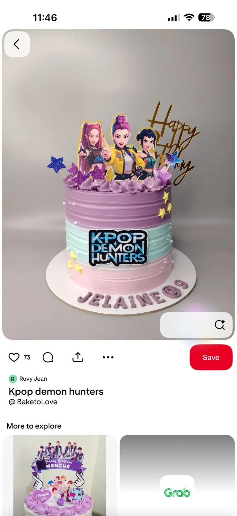 Kpop Demon Hunters Cake