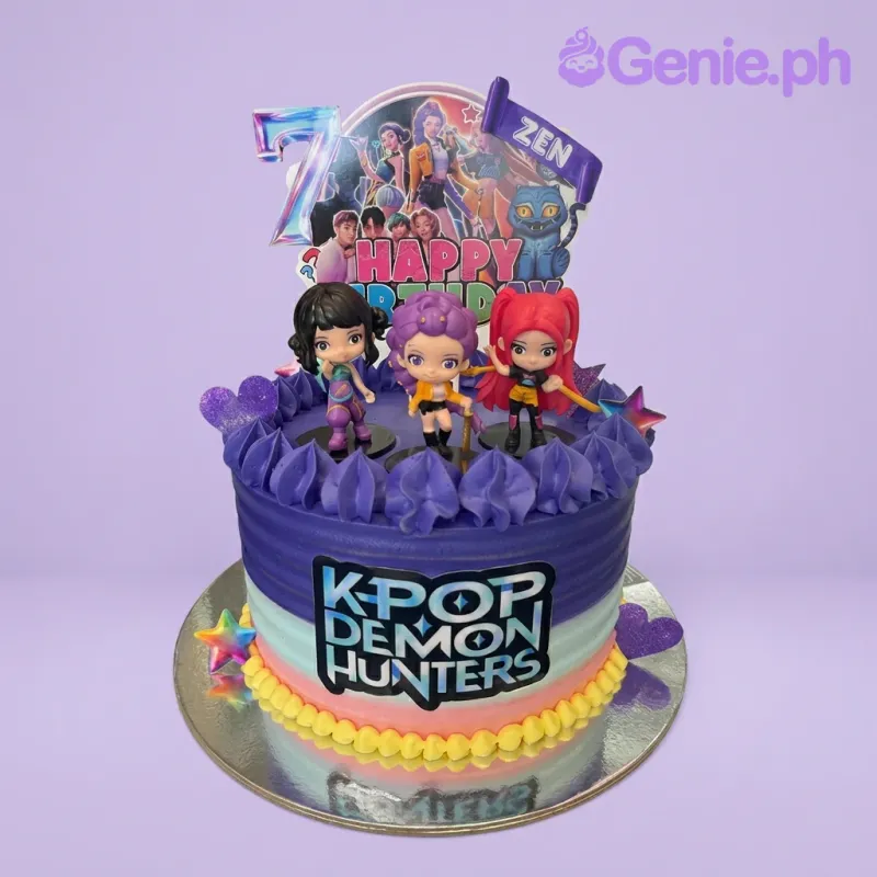 Kpop Demon Hunters Lavender Cakes Cake Design