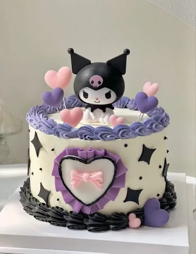 Kuromi Sanrio Cake Design