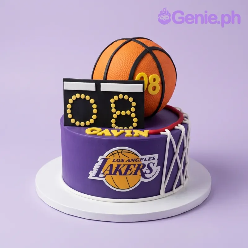 Lakers Basketball Cake