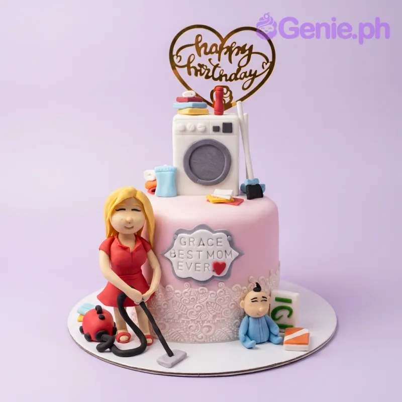 Laundry Mom Women Cake Design