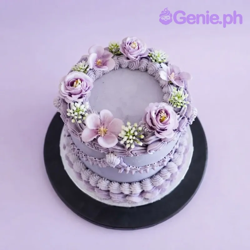 Lavender Floral Lavender Cakes Cake Design