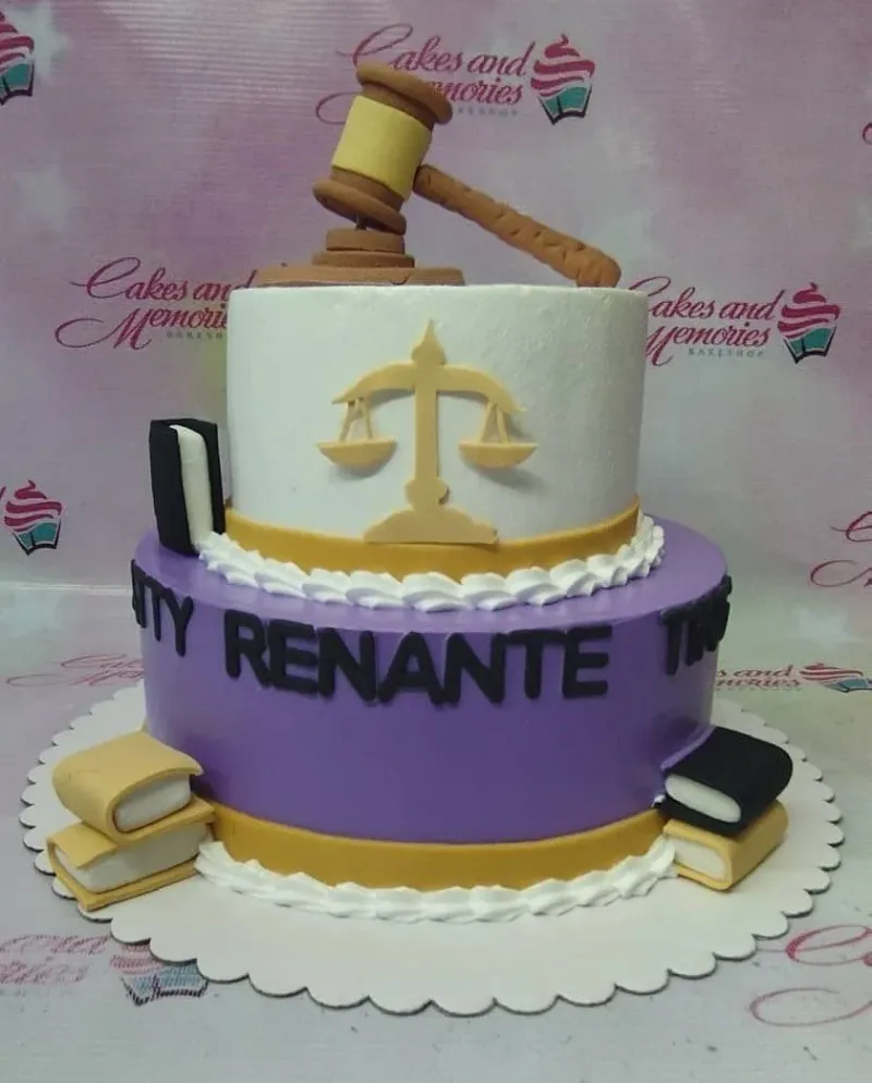 Lawyer Books Cake Design