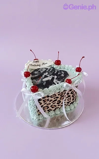 Leopard Heart Cake