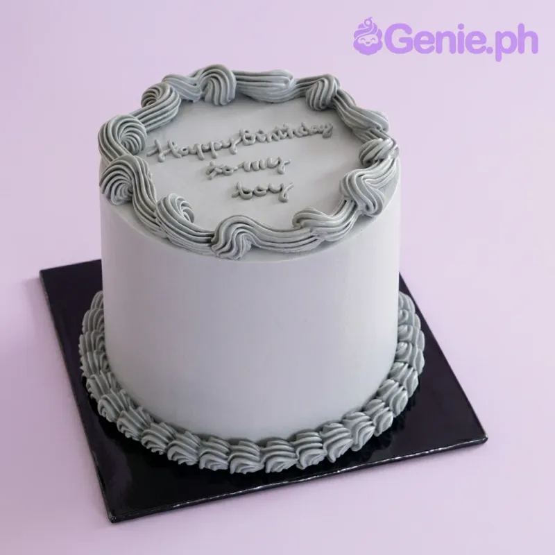 Light Blue Minimalist Cake