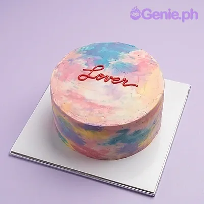 Lover Pink Blue Cake