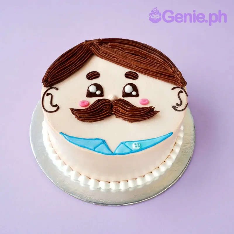 Man Mustache Shirt Cake Design
