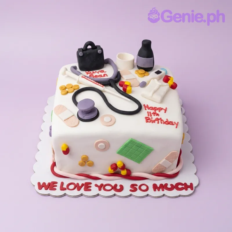 Medical Birthday Healthcare Cake Design
