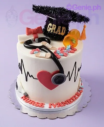 Medical Graduation Nurse Cake Design
