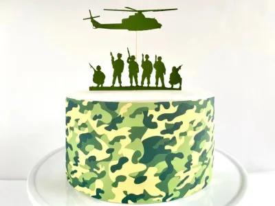 Military Camouflage Cake
