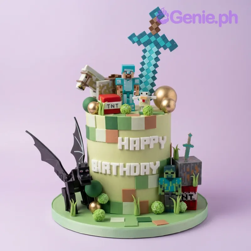 Minecraft Birthday Cake