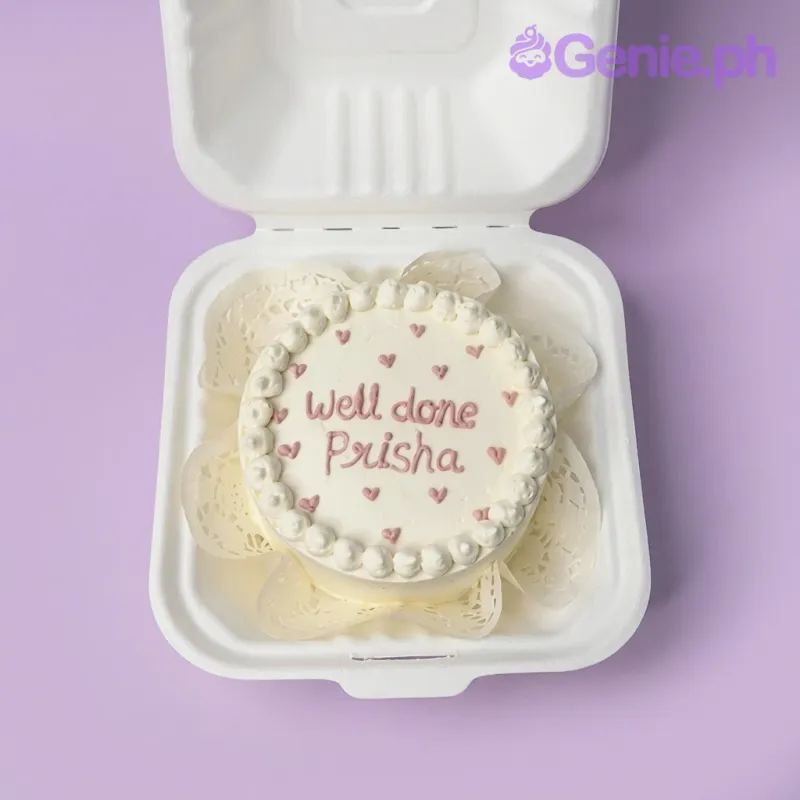 Minimalist Bento Congratulations Cake Design