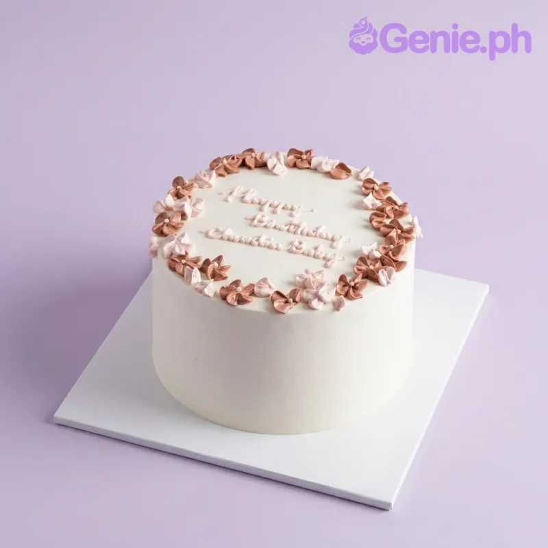 Minimalist Floral Cake