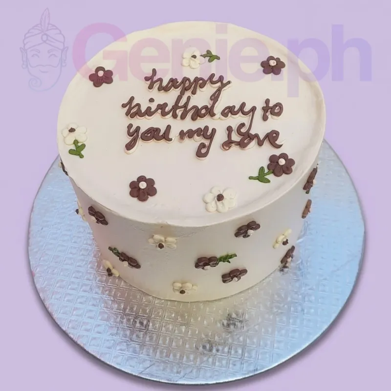 Minimalist Floral Bento Cake Design
