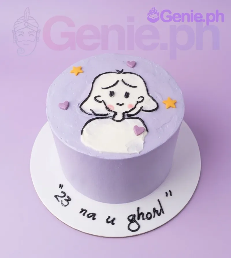 Minimalist Girl Women Cake Design
