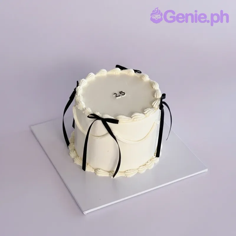Minimalist Ribbon Cake